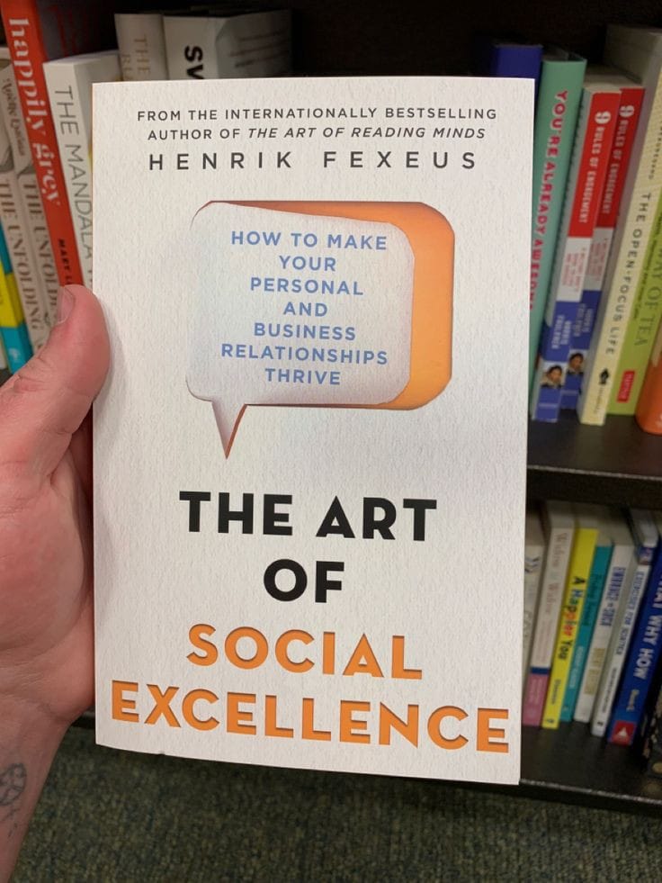 “The Art of Social Excellence” by Henrik Fexeus is a guidebook on mastering social skills and enhancing interpersonal interactions.