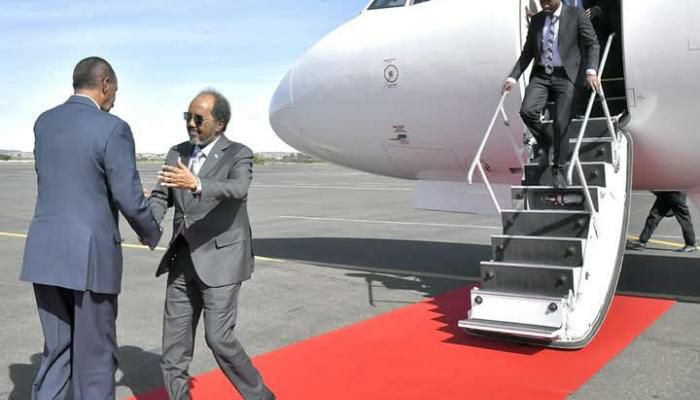 ፕሬዘዳንት ሶማልያ ሓሰን ሼክ መሃሙድ ድሕሪ ስምምዕነት ኣንካራ ንመጀመርያ ግዜ ኣስመራ ኣትዮም።