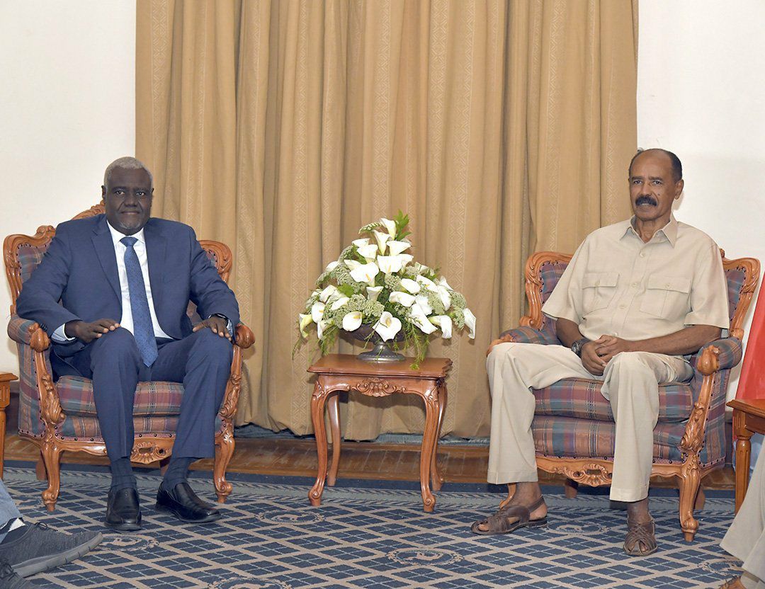 ኣቦ መንበር ሕብረት ኣፍሪካ ሙሳ ፋኪ መሃመት ኣብ ኣስመራ ዑደት ከምዝገበሩ ተገሊፁ።